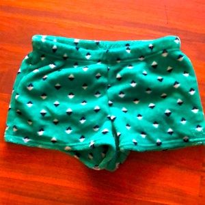 Fuzzy pajama shorts